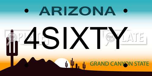 4SIXTY Arizona License Plate