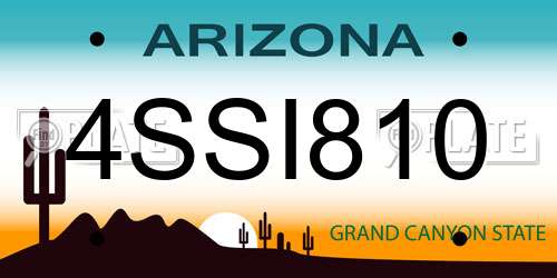 4SSI810 Arizona License Plate