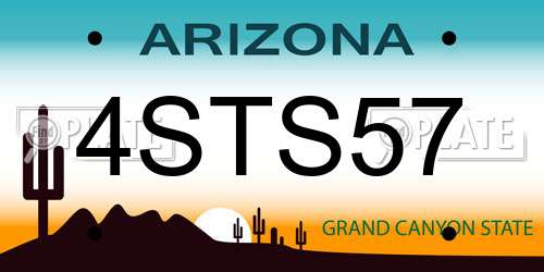 4STS57 Arizona License Plate