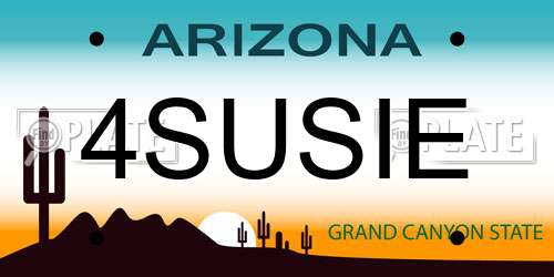4SUSIE Arizona License Plate