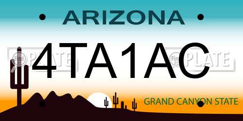 4TA1AC Arizona License Plate
