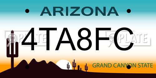4TA8FC Arizona License Plate