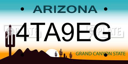 4TA9EG Arizona License Plate