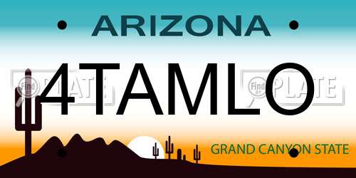 4TAMLO Arizona License Plate