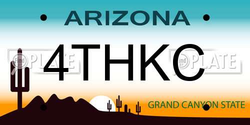 4THKC Arizona License Plate