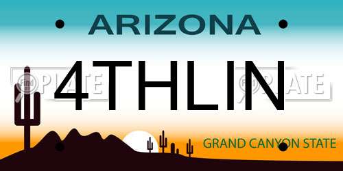 4THLIN Arizona License Plate