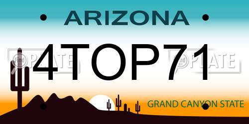 4TOP71 Arizona License Plate
