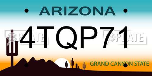 4TQP71 Arizona License Plate
