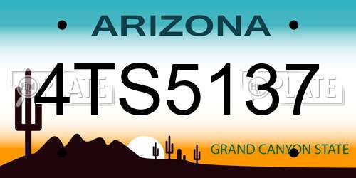 4TS5137 Arizona License Plate