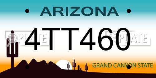 4TT460 Arizona License Plate