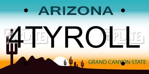 4TYROLL Arizona License Plate