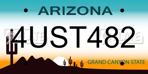 4UST482 Arizona License Plate