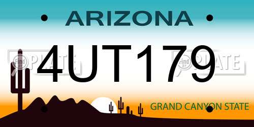 4UT179 Arizona License Plate