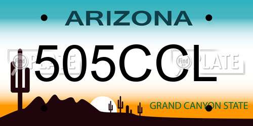 505CCL Arizona License Plate