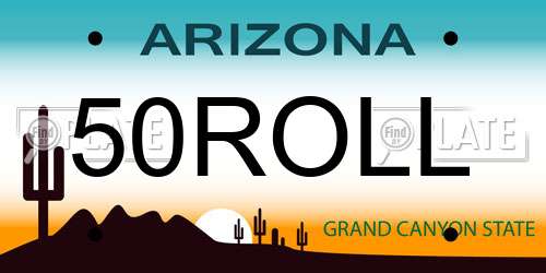 50ROLL Arizona License Plate