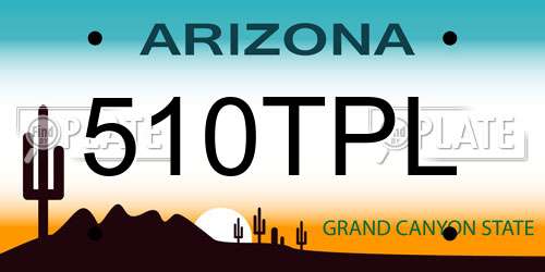 510TPL Arizona License Plate