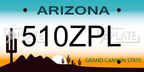 510ZPL Arizona License Plate