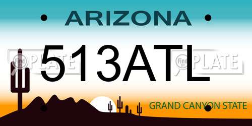 513ATL Arizona License Plate