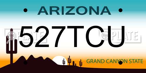 527TCU Arizona License Plate