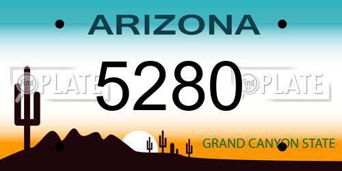 5280 Arizona License Plate
