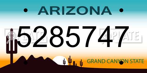 5285747 Arizona License Plate