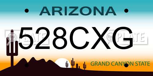 528CXG Arizona License Plate