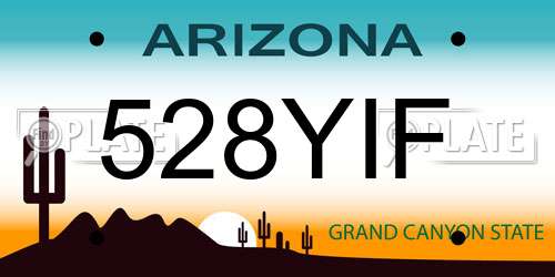 528YIF Arizona License Plate