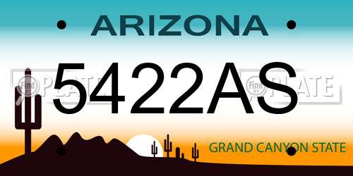 5422AS Arizona License Plate