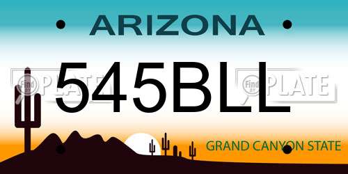 545BLL Arizona License Plate