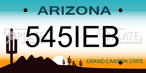 545IEB Arizona License Plate