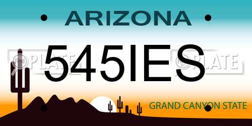 545IES Arizona License Plate