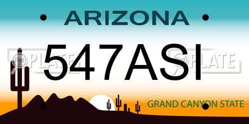 547ASI Arizona License Plate