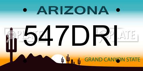 547DRI Arizona License Plate