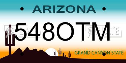 548OTM Arizona License Plate