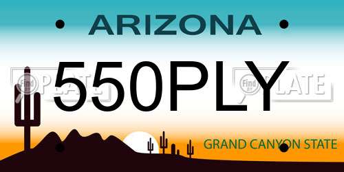 550PLY Arizona License Plate