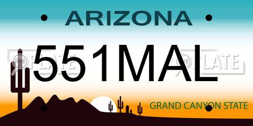 551MAL Arizona License Plate