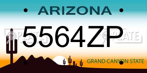 5564ZP Arizona License Plate