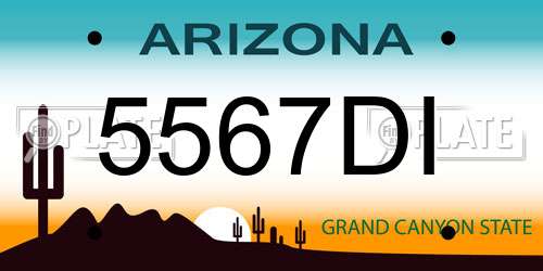 5567DI Arizona License Plate