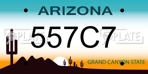 557C7 Arizona License Plate