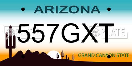 557GXT Arizona License Plate