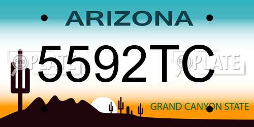 5592TC Arizona License Plate
