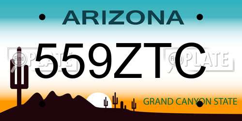559ZTC Arizona License Plate
