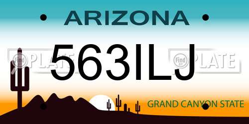 563ILJ Arizona License Plate