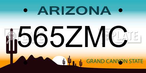 565ZMC Arizona License Plate