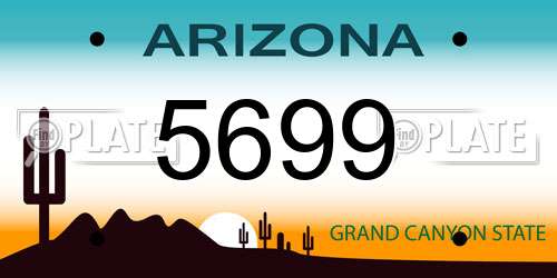 5699 Arizona License Plate