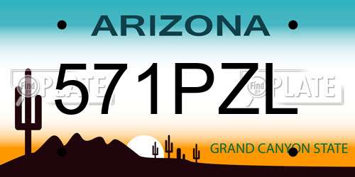 571PZL Arizona License Plate