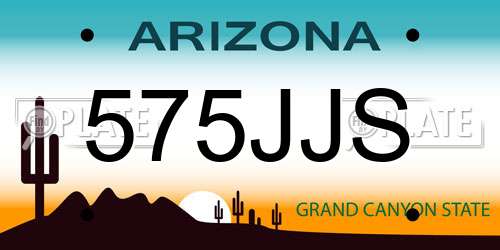 575JJS Arizona License Plate