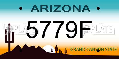 5779F Arizona License Plate