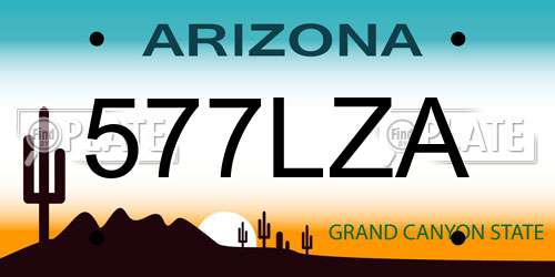 577LZA Arizona License Plate