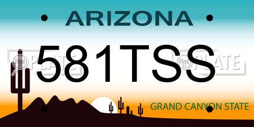 581TSS Arizona License Plate